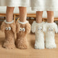 🏆🔥50K+ SOLD💕Women's Plush Slippers Socks Floor Socks Winter Home Indoor Thickened Fleece-Lined Anti-Slip Adult Women's Plush Snow Socks Shoe Covers