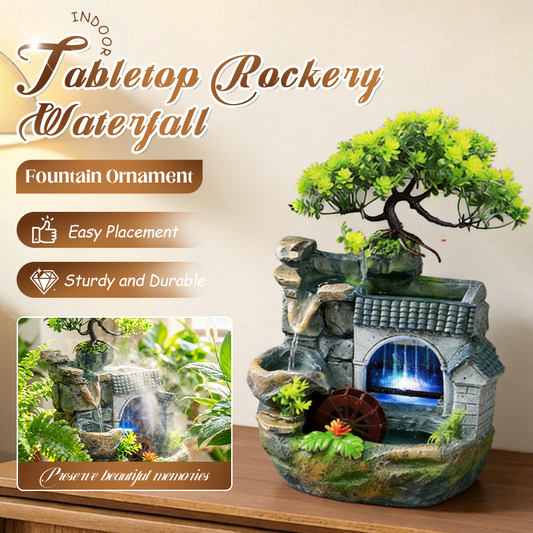 Indoor Tabletop Rockery Waterfall Fountain Ornament