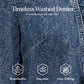 🧥 LIMITED-TIME 66% OFF! ✨ Women's Denim Jacket – Open-Front, Ruffle Trim, Lightweight, Classic Wash ✨