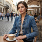 🧥 LIMITED-TIME 66% OFF! ✨ Women's Denim Jacket – Open-Front, Ruffle Trim, Lightweight, Classic Wash ✨
