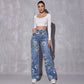 💐49% OFF ! Women‘s Floral Print Straight-Leg Jeans – Mother's Day Pre-sale 📦💖【Limited Offer】