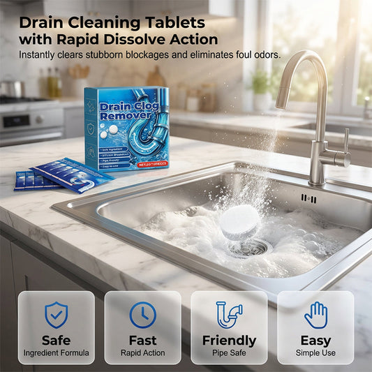 🫧🧼Effervescent Drain Clog Remover Tablets