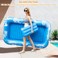Inflatable Tanning Pool Lounger Float with Pillow
