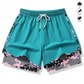 ✨Last Day Special Price £9.99!!💥Women's Casual Athletic Shorts with Built-in Liner