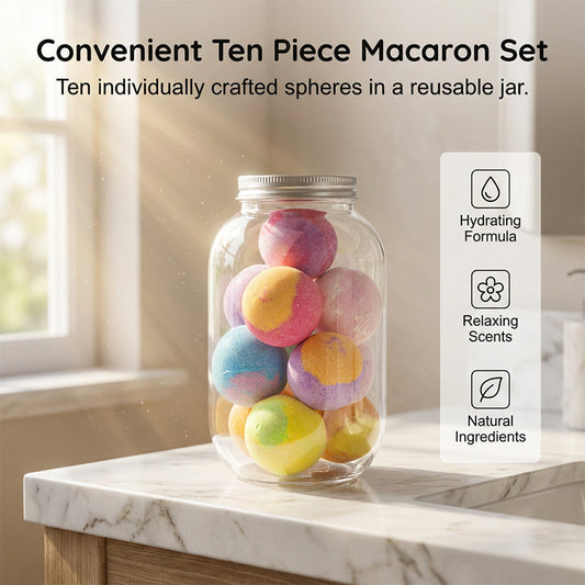 🔥Hot Deals -10-Piece Macaron Bath Bomb Set