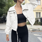 Women's Casual Lightweight Cropped Jacket