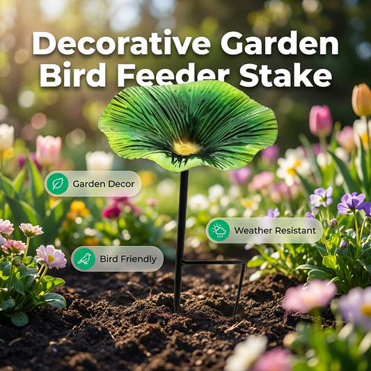 Vibrant Garden Flower Stake Bird Feeder