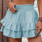 🔥💐LAST DAY SALE 50%OFF💃Solid Color Stretch Waist Layered Short Skirt