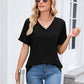 Women's V-Neck Short Sleeve Casual T-Shirt