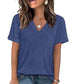 Women's V-Neck Short Sleeve Casual T-Shirt