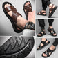 Dual-use Hollow Breathable Men’s Cowhide Sandals