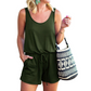 Women's Casual Sleeveless Drawstring Romper