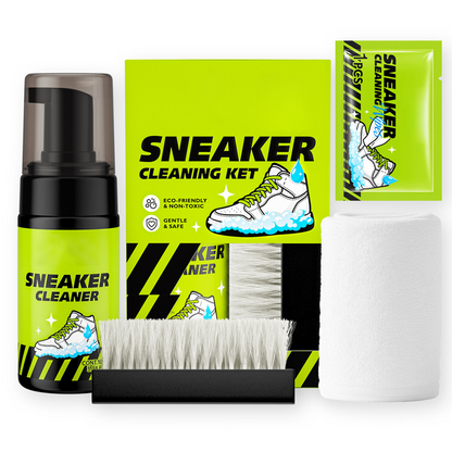 🏆 Last Day Special Price £12.78 ! 💛 50% OFF! 👟X-SMILE Premium Shoe Care Kit ✨ – Complete Cleaning Set with Stain Remover Wipes, Foam Cleaner & Dedicated Brushes for Trainers, Sneakers & Sports Shoes