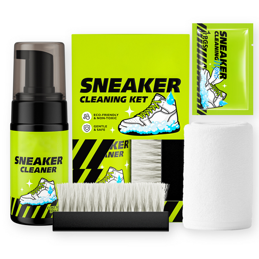 🏆 Last Day Special Price £12.78 ! 💛 50% OFF! 👟X-SMILE Premium Shoe Care Kit ✨ – Complete Cleaning Set with Stain Remover Wipes, Foam Cleaner & Dedicated Brushes for Trainers, Sneakers & Sports Shoes