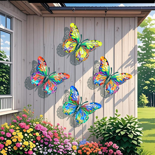 🎁Final Hours Flash Sale ￡6.99!!⚡Metal Butterfly Hanging Wall Art Outdoor Decor