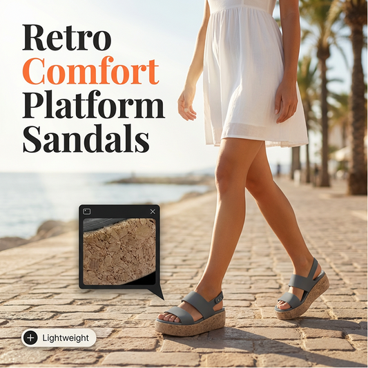 👡 50% OFF NOW! ☁️ Women's Lightweight Casual Platform Sandals – Cushioned sole, non-slip & easy to walk in – perfect for summer days, beach trips or city strolls 🌊