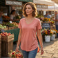 🌸Breathable Soft Comfort🌿Women's Casual V-Neck Short Sleeve T-Shirt✨