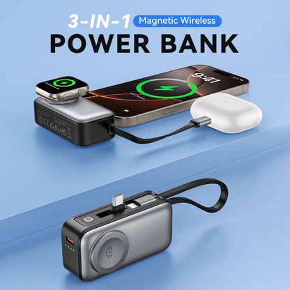 📱 🔋3-in-1 Magnetic Wireless Power Bank