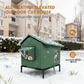 ⏰🔥LIMITED TIME 50% OFF! 🐾 Waterproof Outdoor Cat House – Thermal Aluminium Lining, Elevated 12cm, Foldable, Weatherproof – Warm & Dry Shelter for Feral or Outdoor Cats (M/L, Black/Dark Grey/Dark Green)
