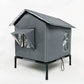 ⏰🔥LIMITED TIME 50% OFF! 🐾 Waterproof Outdoor Cat House – Thermal Aluminium Lining, Elevated 12cm, Foldable, Weatherproof – Warm & Dry Shelter for Feral or Outdoor Cats (M/L, Black/Dark Grey/Dark Green)