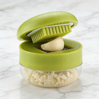 🧄LAST DAY SALE: ONLY ￡8.99!!🎁✨Mini Garlic Chopper and Press with Container