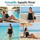 ✨ HALF-PRICE OFFER 👙 Women's Tankini with Blouson Top & Shorts 💥 Comfortable, Modern & Ideal for the Beach & Pool ☀️