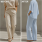 Women's Waffle Knit Two-Piece Lounge Set