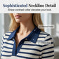 Women's Stylish Striped Collared Short-Sleeve Dress