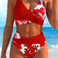🏆LAST DAY SALE 50% OFF🔥Women's Floral Print High Waist Bikini Set