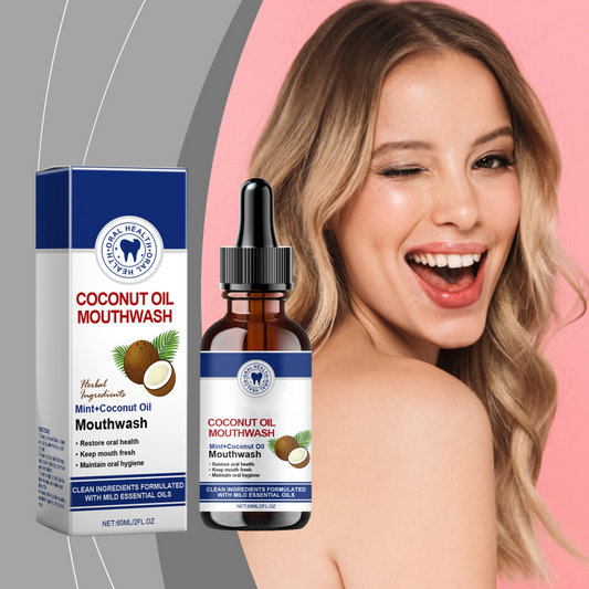🔥BUY 1 GET 1 FREE⏰Only £9.99⌛Natural Coconut & Mint Oil Mouthwash Concentrate