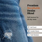 Women's Fashionable Slim-Fit Distressed Jeans