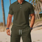 📢📢40% OFF !! ⏰Men's Summer 2-Piece Polo & Shorts Set