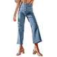 Women's Casual Wide-Leg Jeans with Patch Pockets