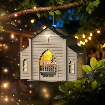 🐦Limited time 50% off🔥Church-Shaped Solar-Powered Bird Feeder