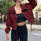 Women's Casual Lightweight Cropped Jacket