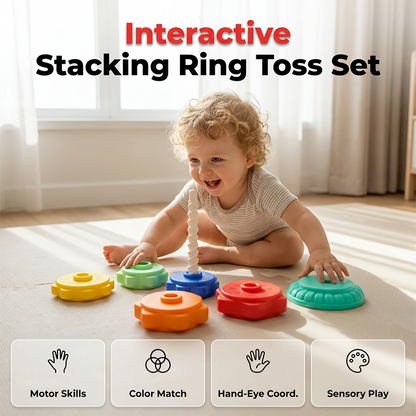 Educational Stacking Ring Toss Toy Set