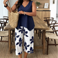 🌸 40% OFF! ✨ Women's Asymmetrical Top & Floral Print Capri Pants Set – Versatile, Vibrant, Comfortable 🌺
