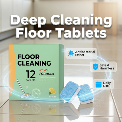 ⏳LAST DAY SALE 49% OFF🔥Floor Cleaner Tablets – for Wood, Tile & Marble | Fast-Drying, Streak-Free & No Residue 🍋✨🧼
