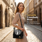 👜 Limited-time 50% off! Shiny crocodile-print handbag with gold hardware 💼