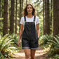 👖 LIMITED-TIME 56% OFF! 🌸 Retro Solid Color Romper with Adjustable Straps – Button-Front, Large Pockets, Relaxed Fit ✨