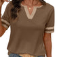 Women's Short Sleeve Color Block Tee