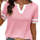 Women's Short Sleeve Color Block Tee