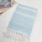 Cotton Blend Striped Tassel Beach Towel