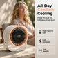 100-Speed Turbo Desk Fan – Ultra-Quiet Rechargeable Cooling, Smart Digital Display, Portable Vortex Air Circulator for Bedroom, Office & Home