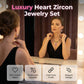 💎 40% OFF! ✨ Sparkling Heart Jewelry Set – Necklace & Earrings, Elegant, Lightweight 💖