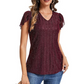 Women's V-Neck Butterfly Sleeve Sequin Top