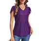 Women's V-Neck Butterfly Sleeve Sequin Top