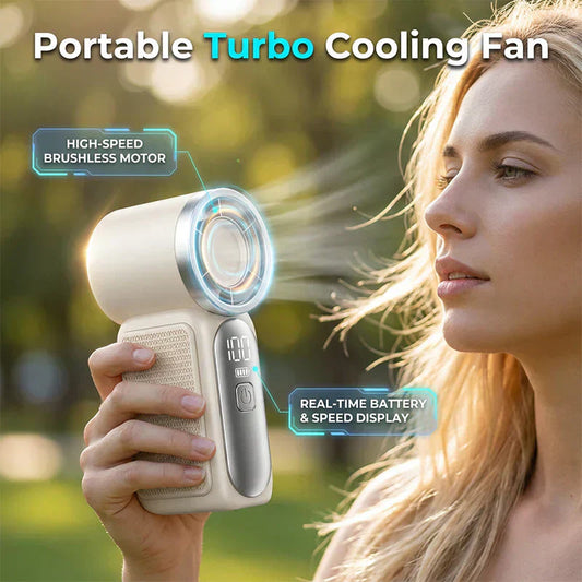 🥳2026 HOT SALE🥳💞50K+ SOLD!💨❄️ 50% OFF! Turbo Handheld Fan – 16900 RPM, 6 speeds, LED display. 3000mAh battery, 10.7hrs cooling. Pocket‑sized power! 🌬️✨