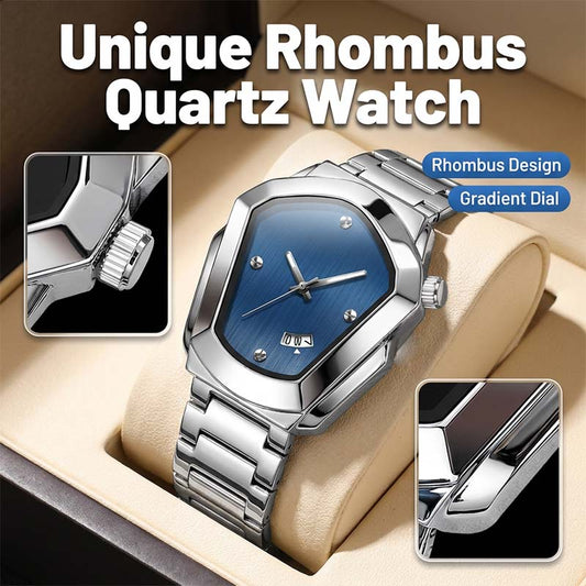 Men's Rhombus-Shaped Quartz Watch