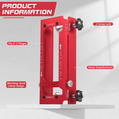 📢📢 50% OFF !! ⏰ Adjustable Door Hinge Mortise Jig Kit – Precision Routing, Quick Setup & Perfect for Carpenters, Joiners & DIY Home Renovations 🔧✨